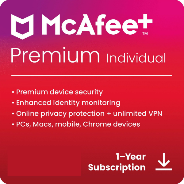 McAfee+ Premium Individual Security (1 User - 1 Year) ESD