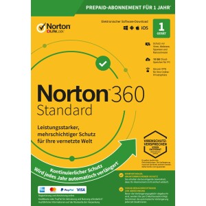 Norton 360 without Subscription (1 D - 1 Y) Standard incl. 10GB ESD