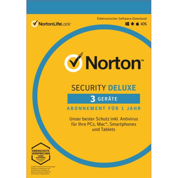 Norton Security ABO (3 Device - 1 Year) Deluxe ESD