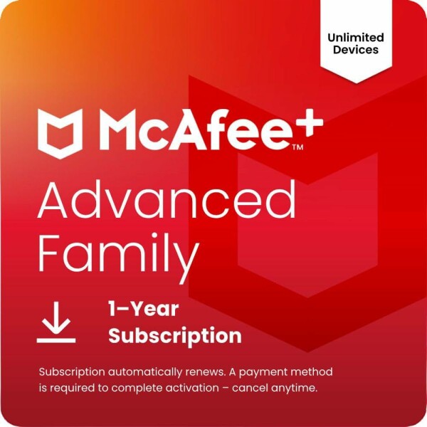 McAfee+ Advanced Family Security (6 Users - 1 Year) ESD