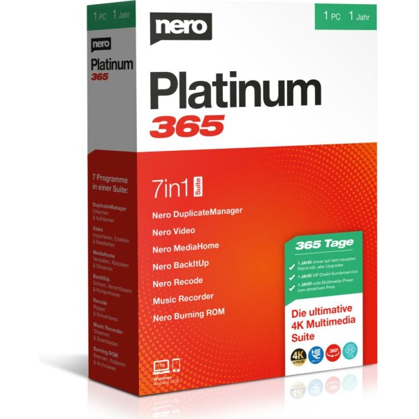Nero Platinum 365 (1 PC - 1 Year) ESD
