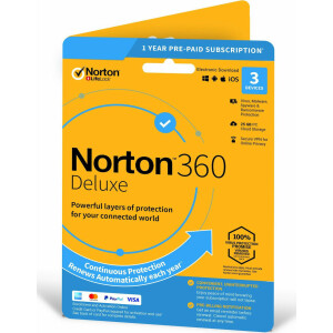 Norton 360 with subscription (3 Devices - 1 Year) Deluxe incl. 25GB ESD