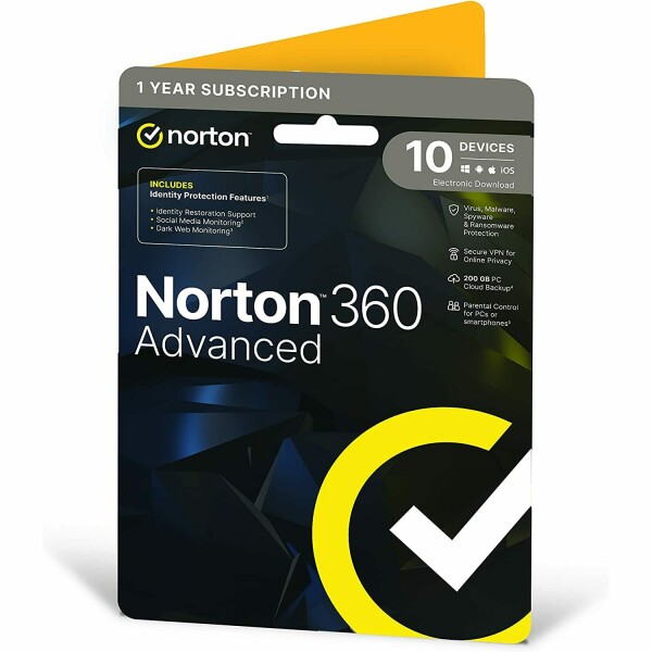 Norton 360 no subscription (10 Devices - 1 Year) Advanced incl. 200 GB Ηλεκτρονική Άδεια