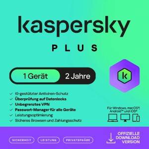 Kaspersky Plus (1 Device - 2 Years) ESD